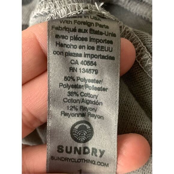 SUNDRY LEOPARD PRINT FUNNELNECK SWEATSHIRT - Picture 12 of 12